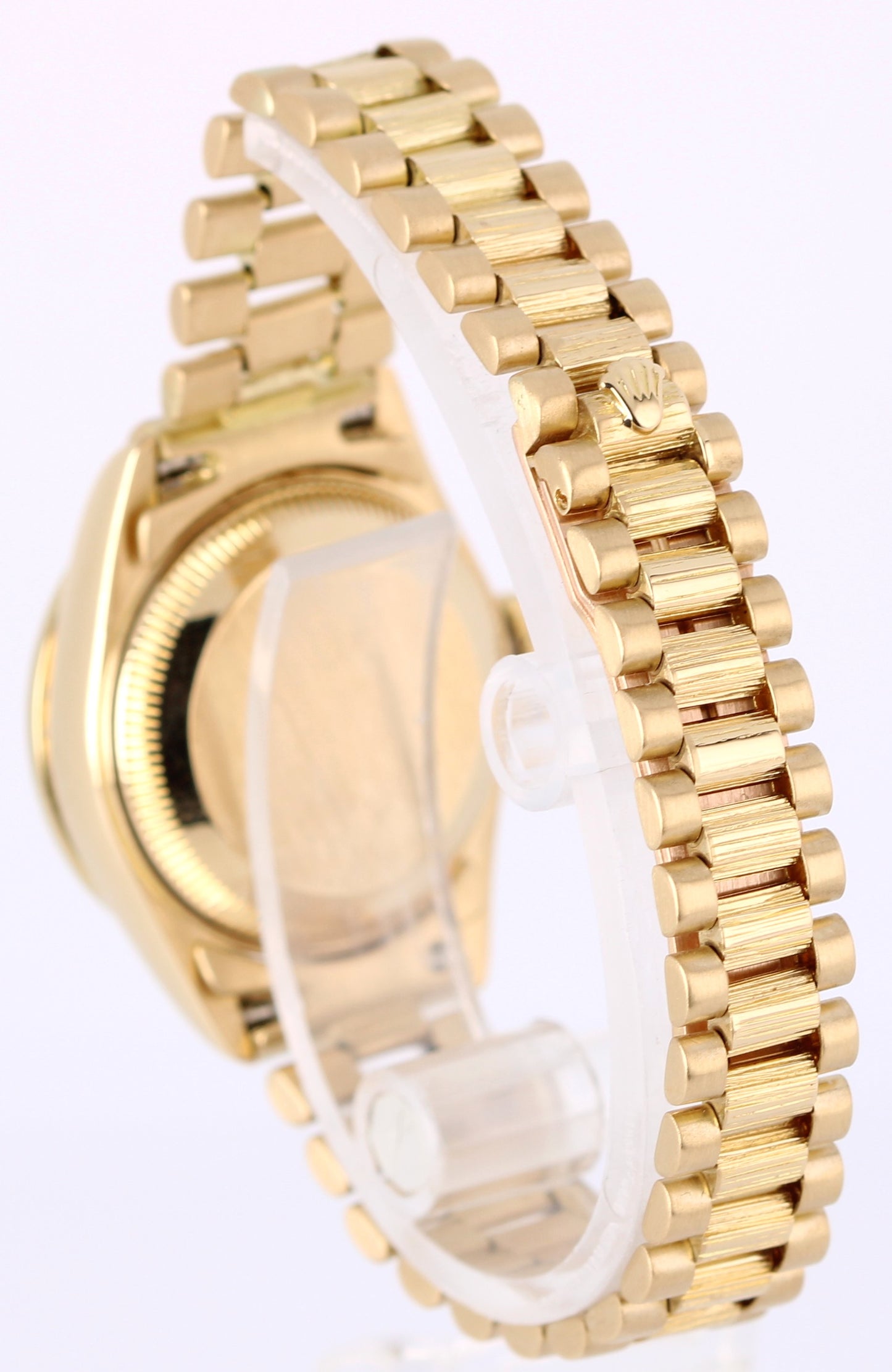 Rolex Datejust 18k Gold DIAMOND Bark President Black Granite 26mm 6927 Watch