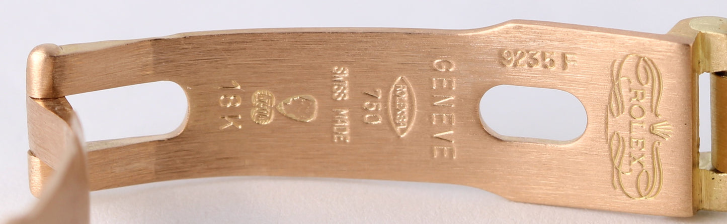 Rolex Datejust 18k Gold DIAMOND Bark President Black Granite 26mm 6927 Watch