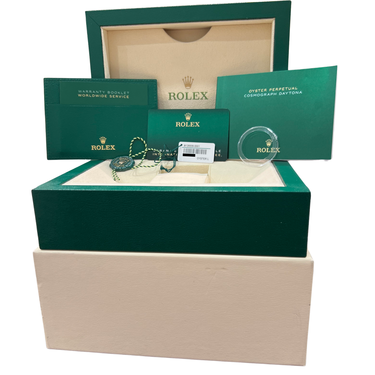 2025 Rolex Daytona Cosmograph 126509 Black 18K White Gold 40mm Watch Box Papers