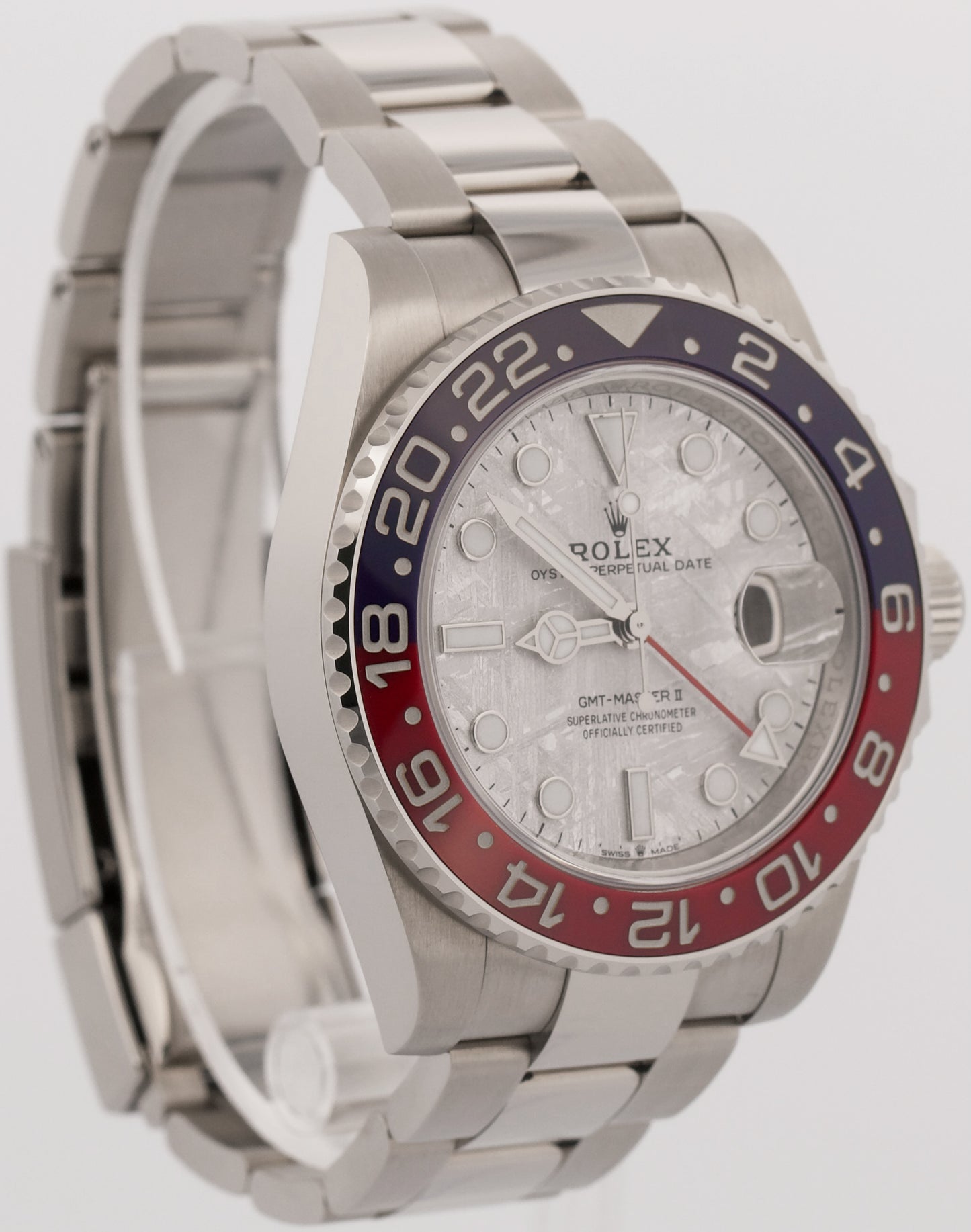 2025 PAPERS Rolex GMT-Master II PEPSI METEORITE 18K White Gold 126719 BLRO BOX