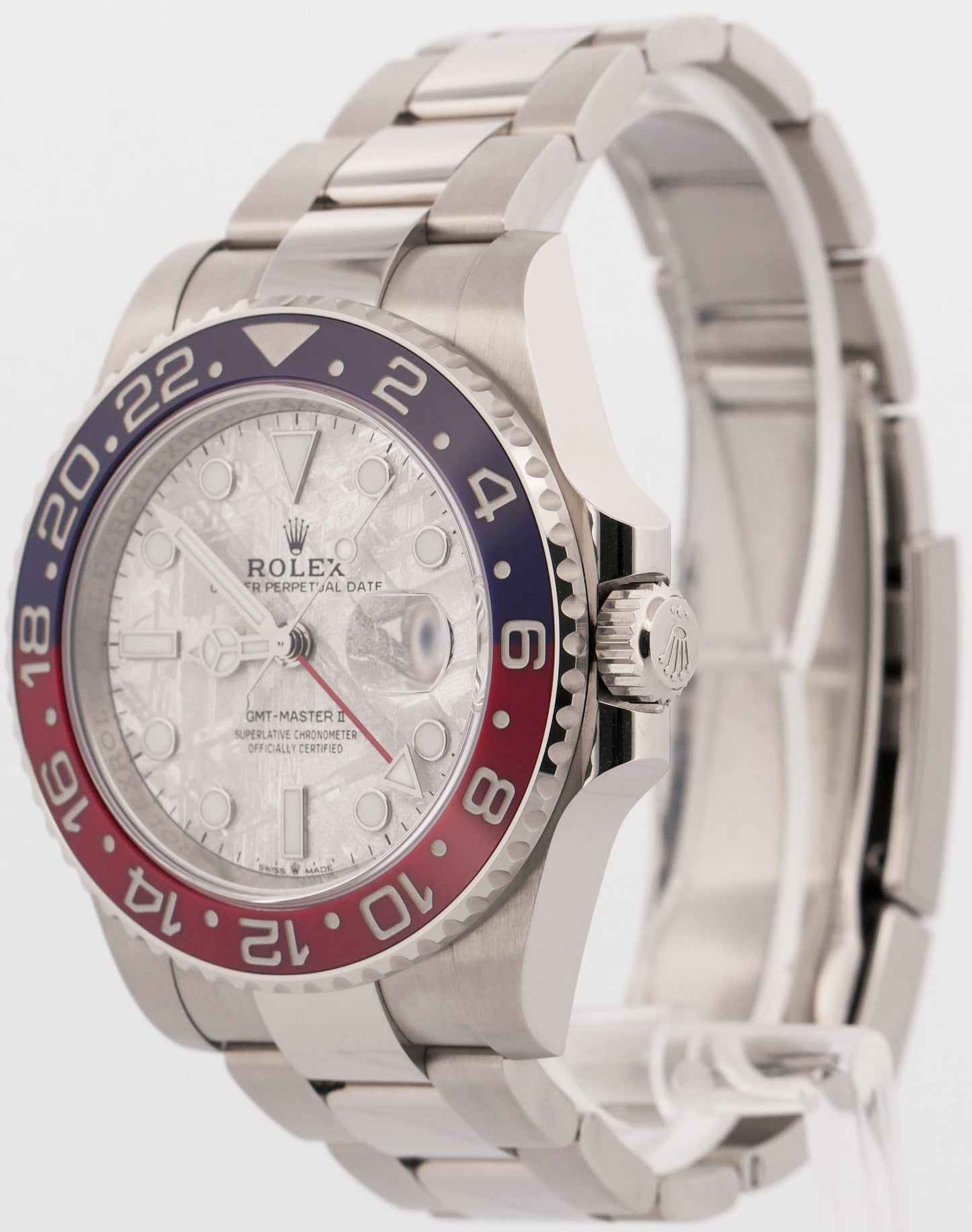 2025 PAPERS Rolex GMT-Master II PEPSI METEORITE 18K White Gold 126719 BLRO BOX