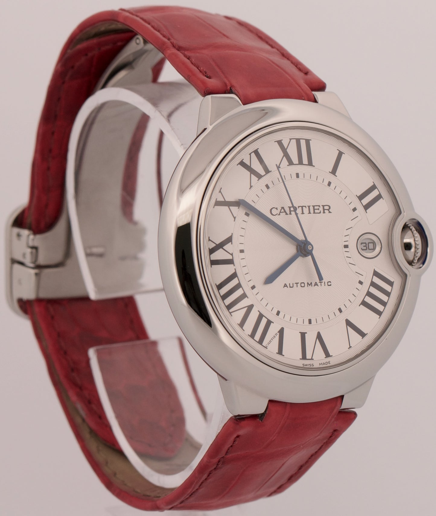 2023 PAPERS Cartier Ballon Bleu SILVER Automatic 42mm 3765 W69016Z4 Watch BOX