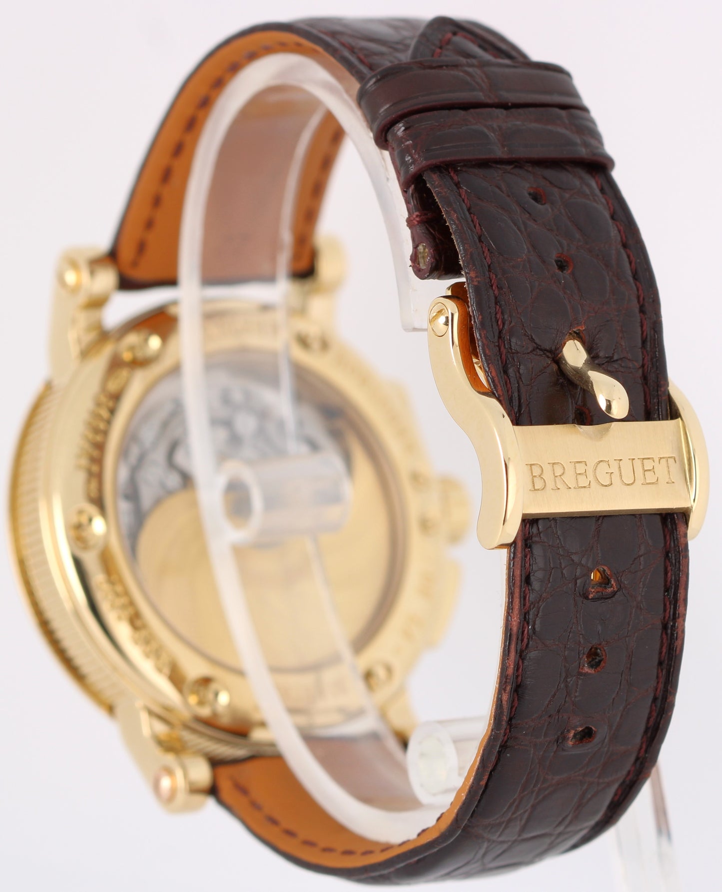 Breguet Horloger de la Marine 18k Yellow Gold Silver 42mm 5827BA Watch