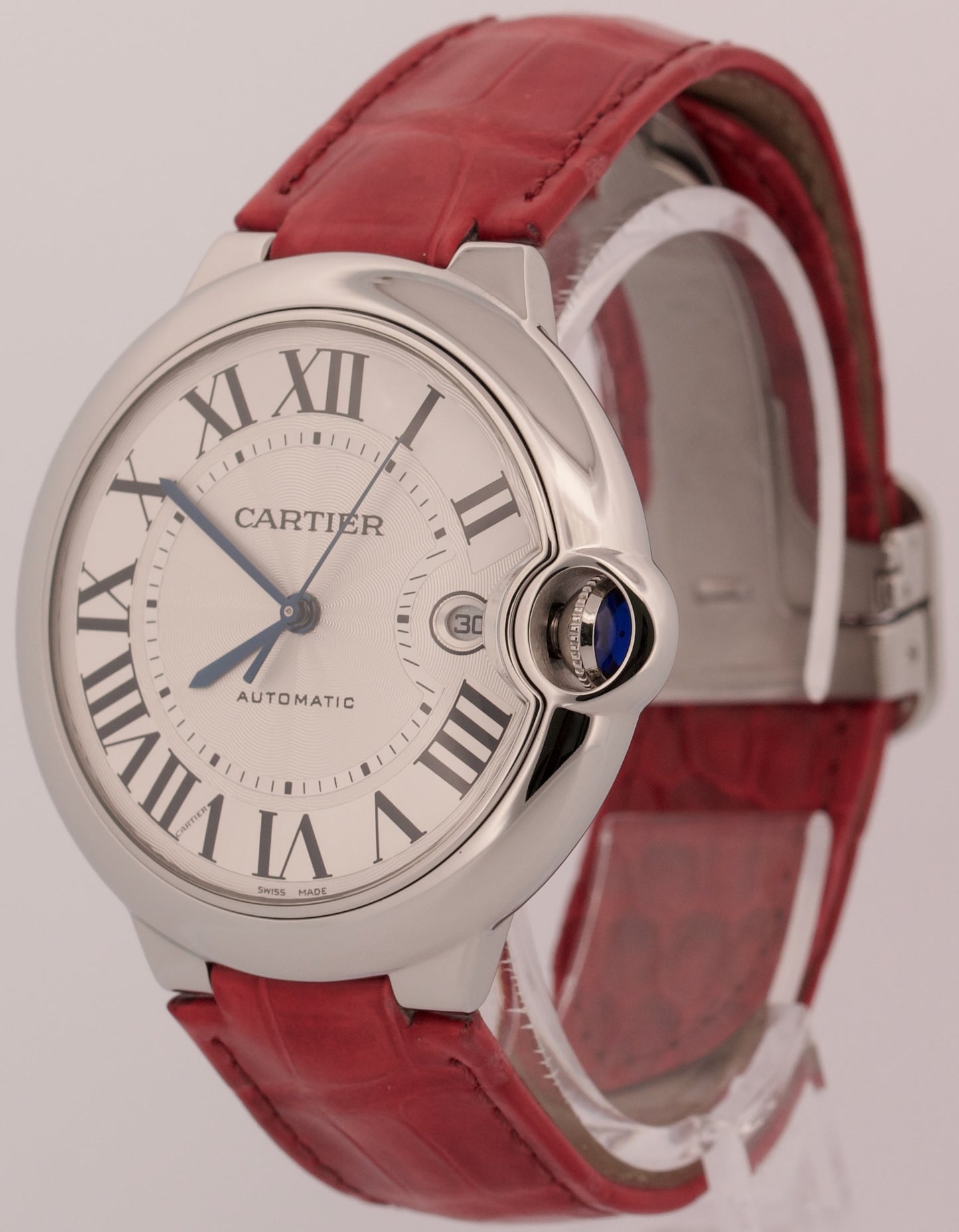 2023 PAPERS Cartier Ballon Bleu SILVER Automatic 42mm 3765 W69016Z4 Watch BOX