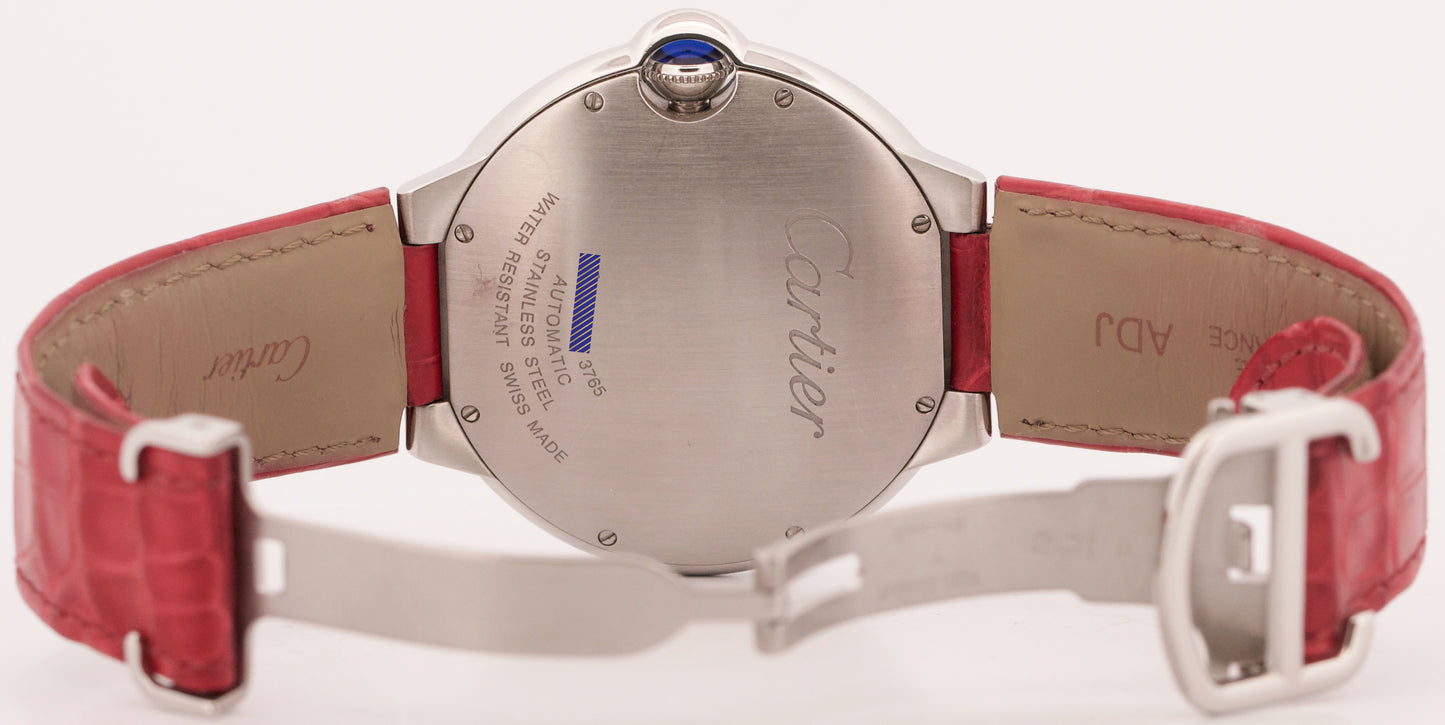 2023 PAPERS Cartier Ballon Bleu SILVER Automatic 42mm 3765 W69016Z4 Watch BOX