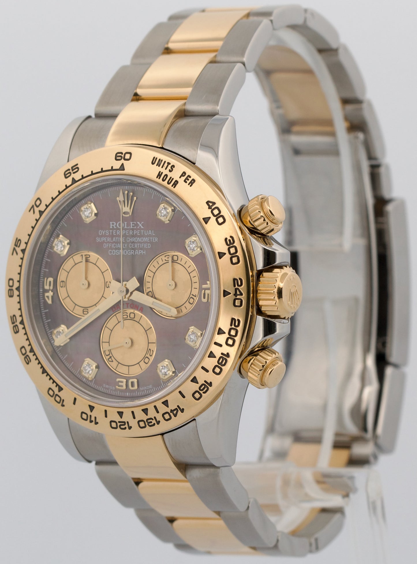 2016 PAPERS Rolex Daytona TAHITIAN MOP DIAMOND Steel 18K Yellow Gold 116503 BOX