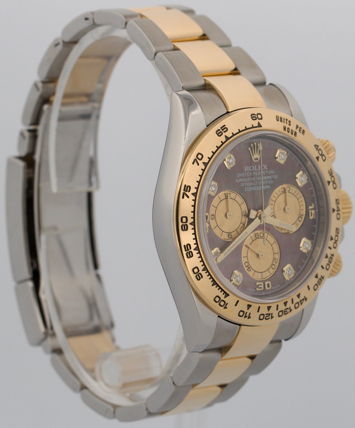 2016 PAPERS Rolex Daytona TAHITIAN MOP DIAMOND Steel 18K Yellow Gold 116503 BOX