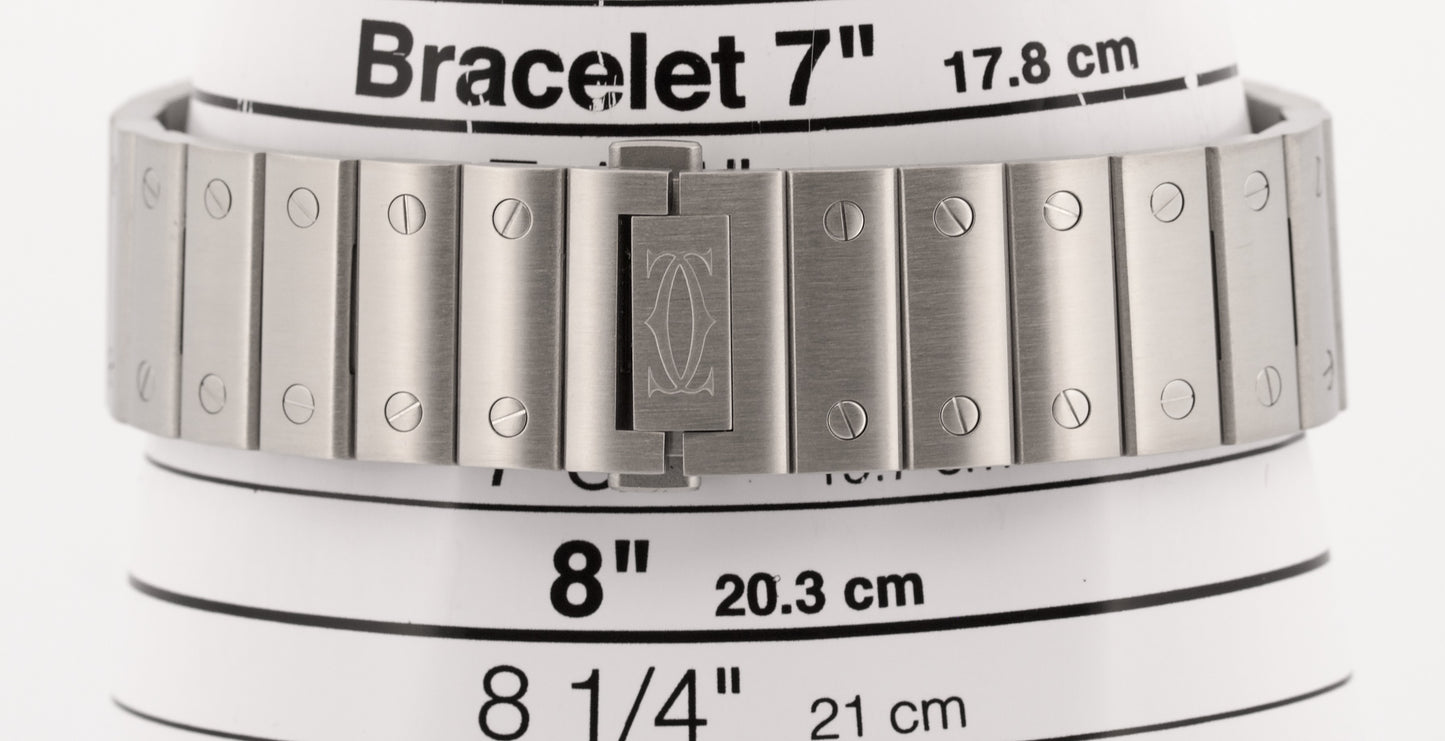 2024 PAPERS Cartier Santos-Dumont GREEN Stainless Steel WSSA0062 4072 39.8mm BOX