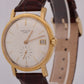 VINTAGE Patek Philippe Calatrava 36mm SILVER Automatic 18K Gold Leather 3445