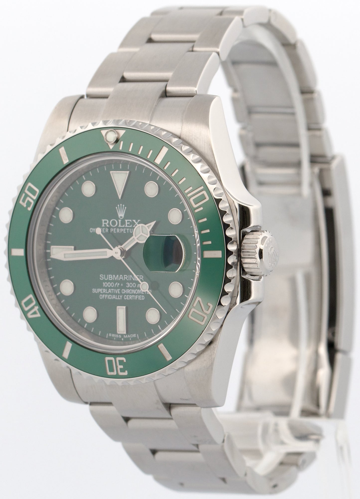 2010 PAPERS Rolex Submariner Date HULK Ceramic Steel GREEN 40mm 116610 LV BOX