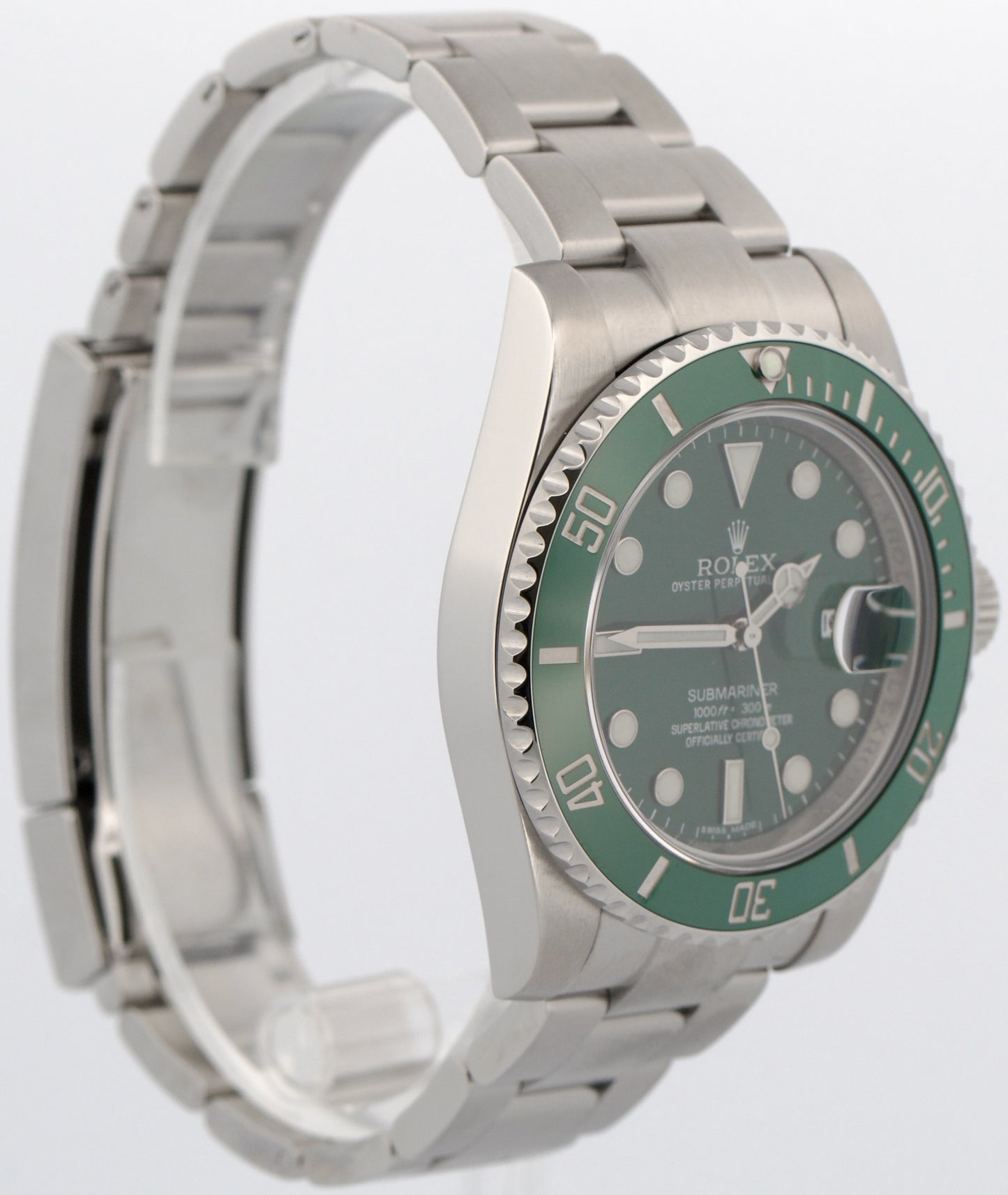 2010 PAPERS Rolex Submariner Date HULK Ceramic Steel GREEN 40mm 116610 LV BOX