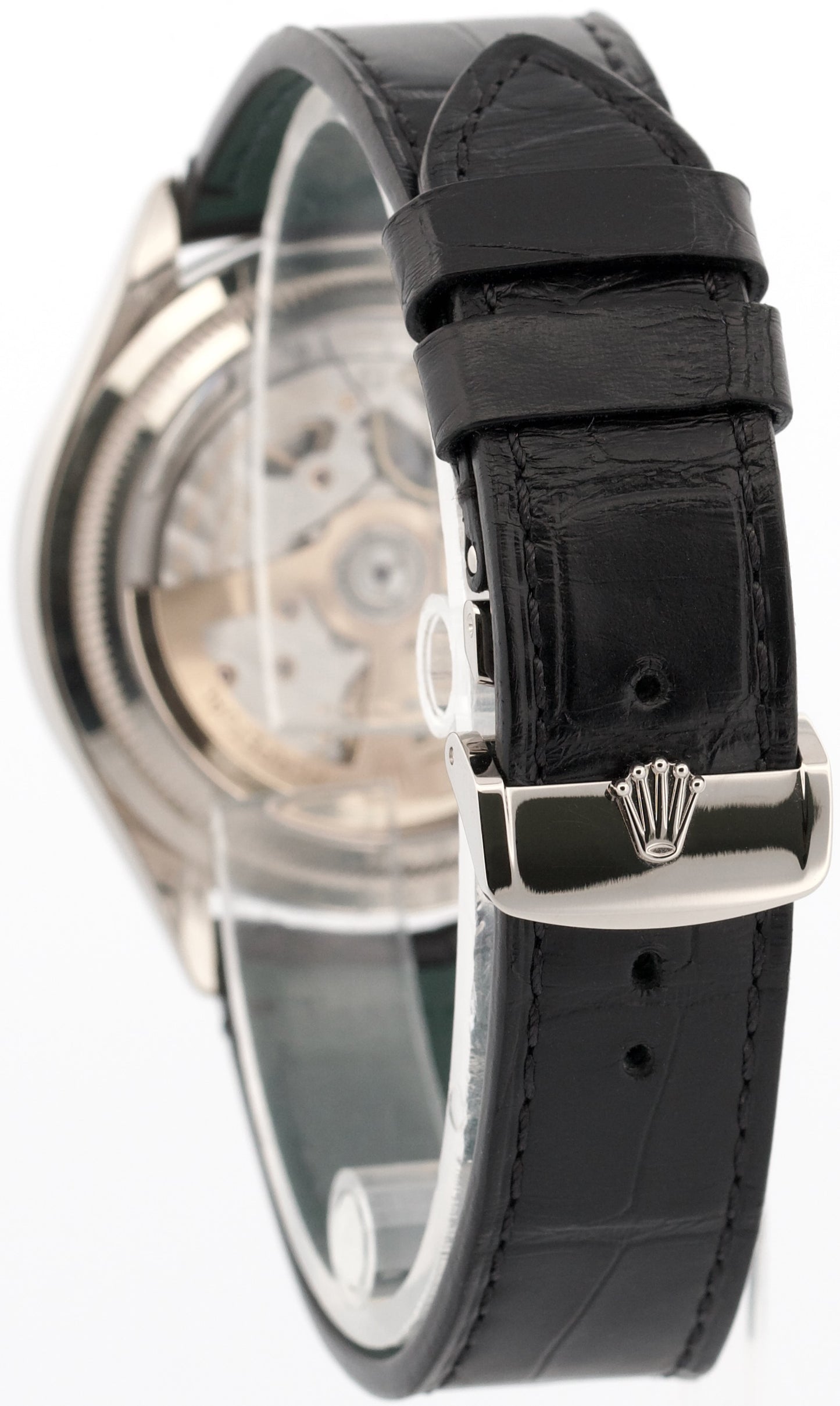 2025 PAPERS Rolex 1908 RHODIUM Gray 18K White Gold Leather 39mm 52509 Watch BOX
