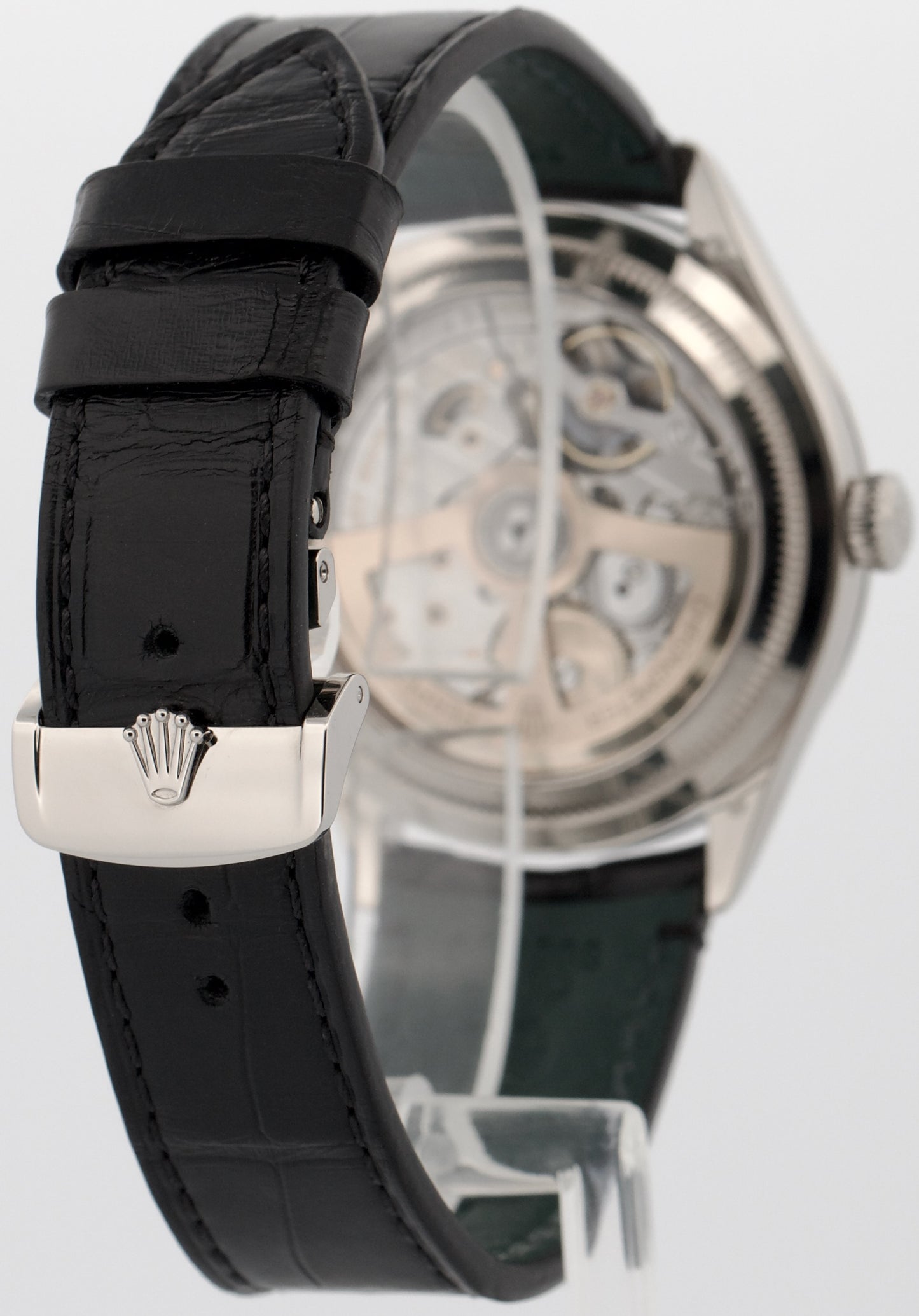 2025 PAPERS Rolex 1908 RHODIUM Gray 18K White Gold Leather 39mm 52509 Watch BOX