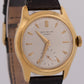 VINTAGE Patek Philippe Calatrava 35mm SILVER Manual 18K Yellow Gold Leather 2532