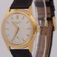 VINTAGE Patek Philippe Calatrava 35mm SILVER Manual 18K Yellow Gold Leather 2532