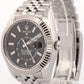 2021 PAPERS Rolex Sky-Dweller BLACK Steel 18K White Gold 42mm JUBILEE 326934 BOX