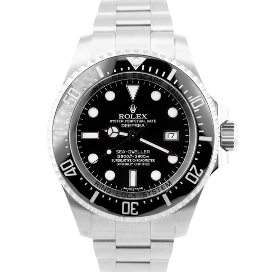 MINT Rolex Sea-Dweller Deepsea 44mm Black Ceramic Stainless Steel 116660 B+P