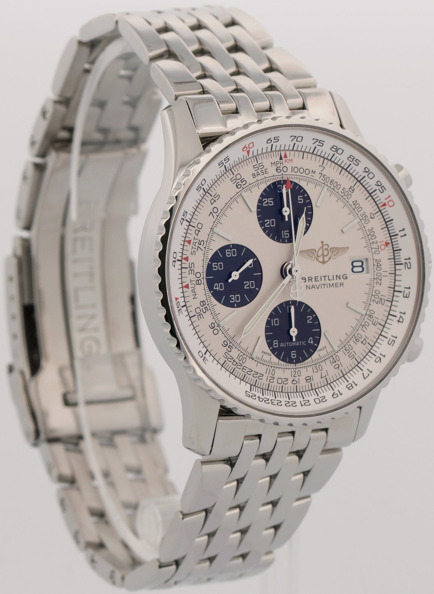 Breitling Navitimer Heritage IVORY Stainless Steel Automatic 41mm A13324 Watch