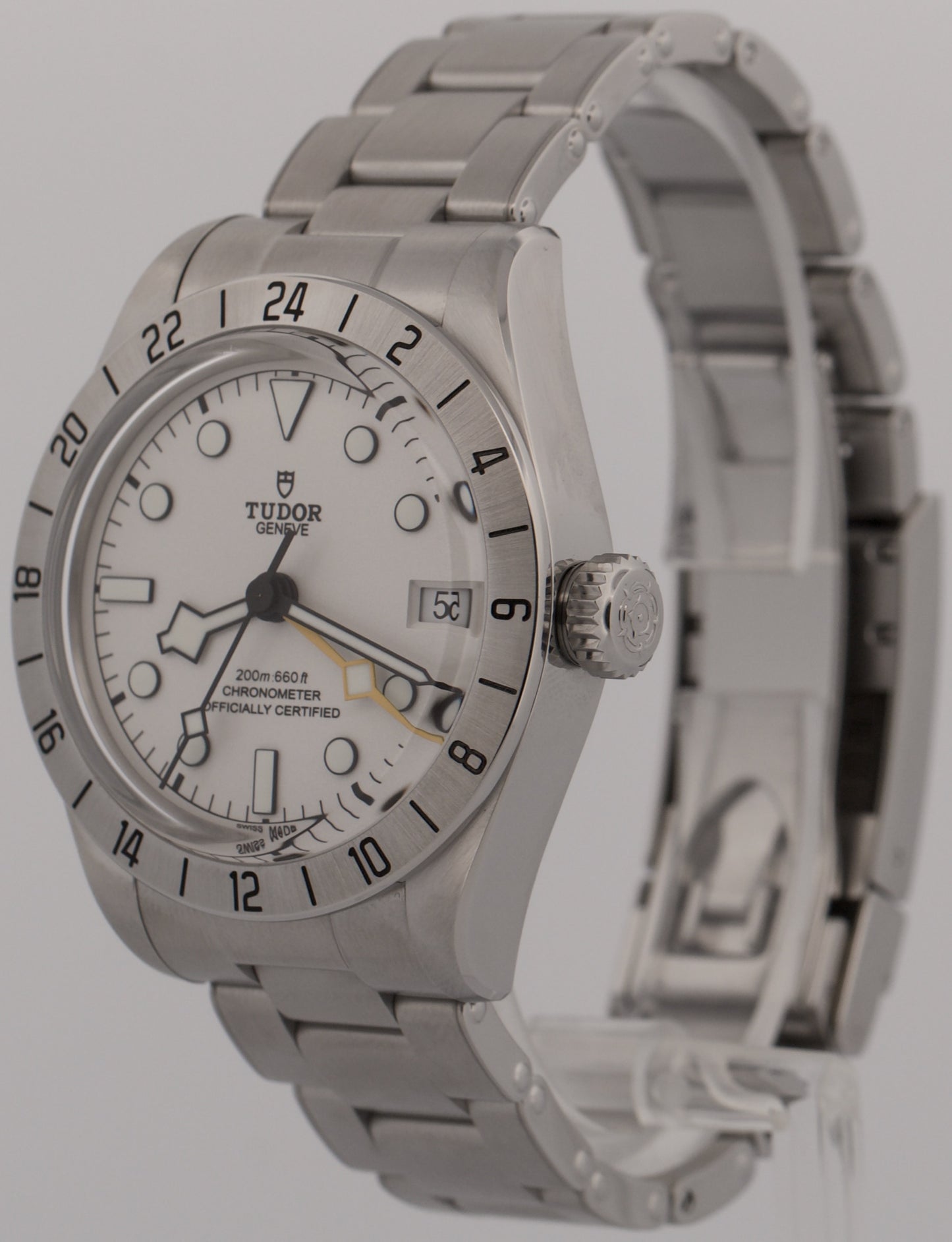2025 PAPERS Tudor Black Bay Pro WHITE 39mm GMT Stainless Steel 79470 Watch BOX