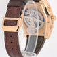 IWC Da Vinci Chronograph 18k Rose Gold Silver 43mm IW376402 Brown Leather Watch