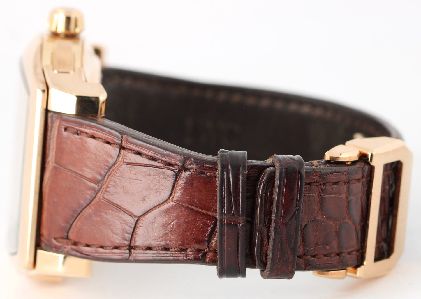 IWC Da Vinci Chronograph 18k Rose Gold Silver 43mm IW376402 Brown Leather Watch