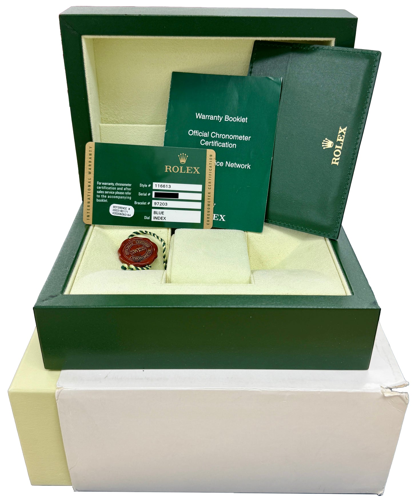 PAPERS Rolex Submariner Date Gold FLAT BLUE Ceramic 40mm 116613 LB Watch BOX