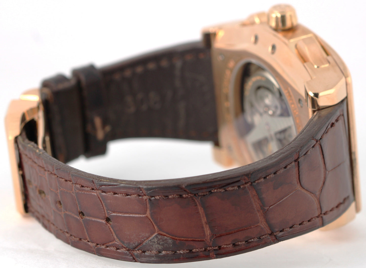 IWC Da Vinci Chronograph 18k Rose Gold Silver 43mm IW376402 Brown Leather Watch