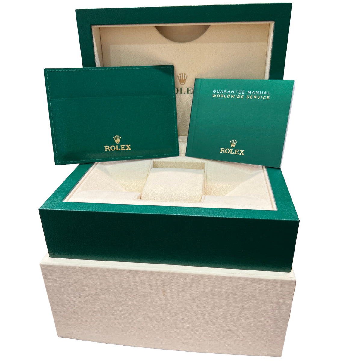 Rolex Cellini Moonphase 50535 White 18K Rose Gold White 39mm Watch Box