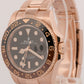 2022 PAPERS Rolex GMT-Master II ROOT BEER 18K Rose Gold 40mm 126715 CHNR BOX