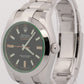 2009 PAPERS Rolex Milgauss BLACK 40mm Green 116400 GV Stainless Steel Oyster BOX