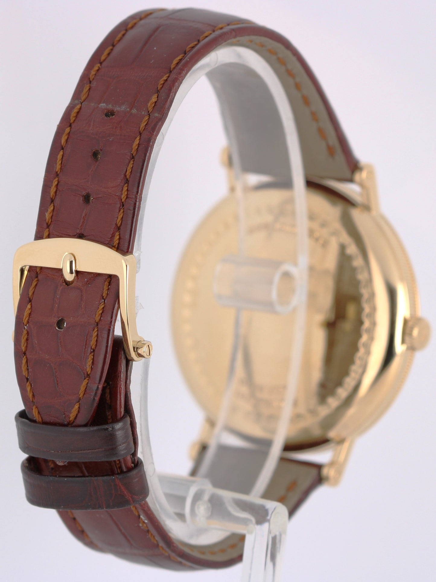 Breguet Classique Automatic 18k Yellow Gold White Arabic 40mm 5140 Leather Watch