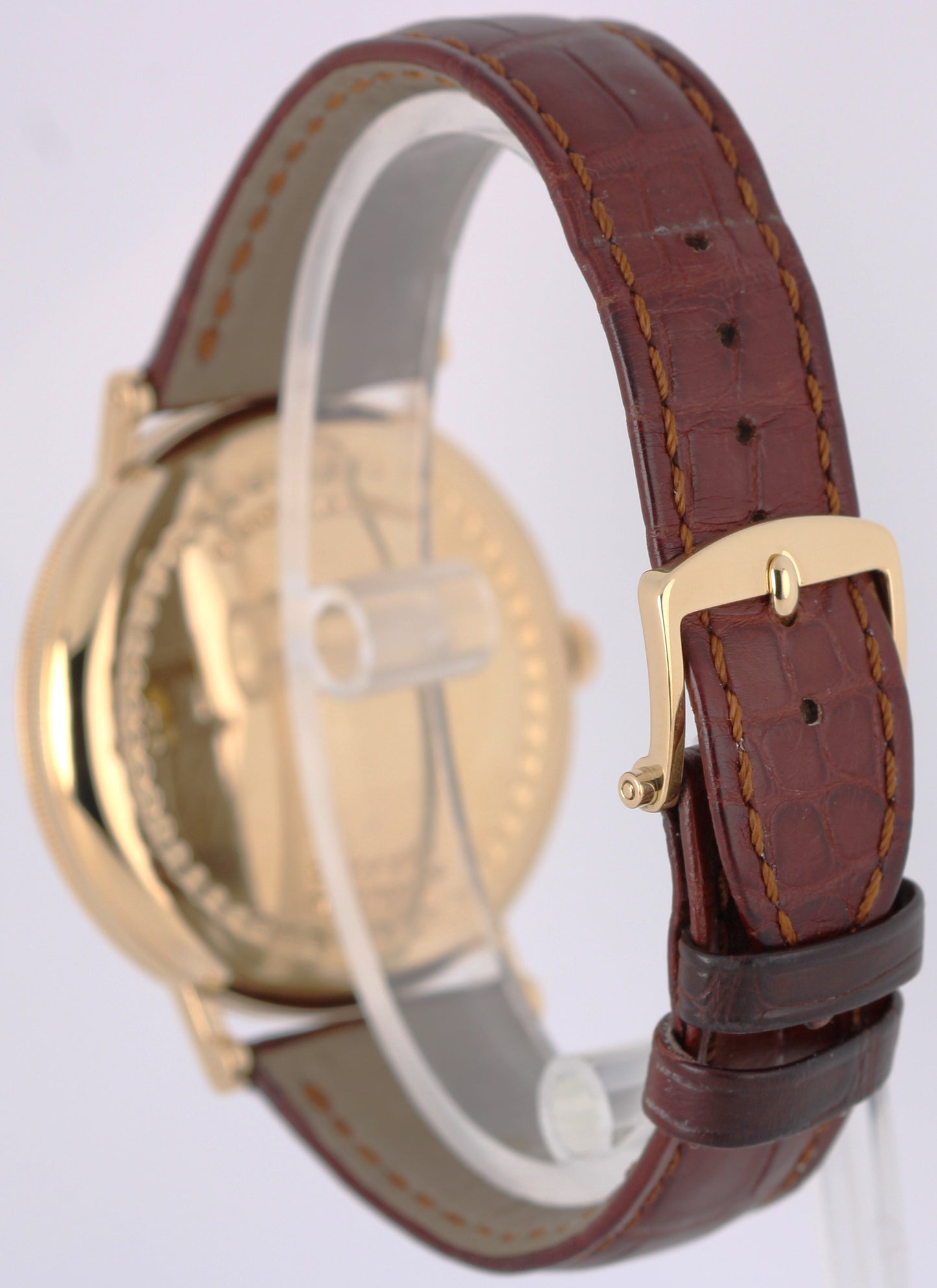 Breguet Classique Automatic 18k Yellow Gold White Arabic 40mm 5140 Leather Watch