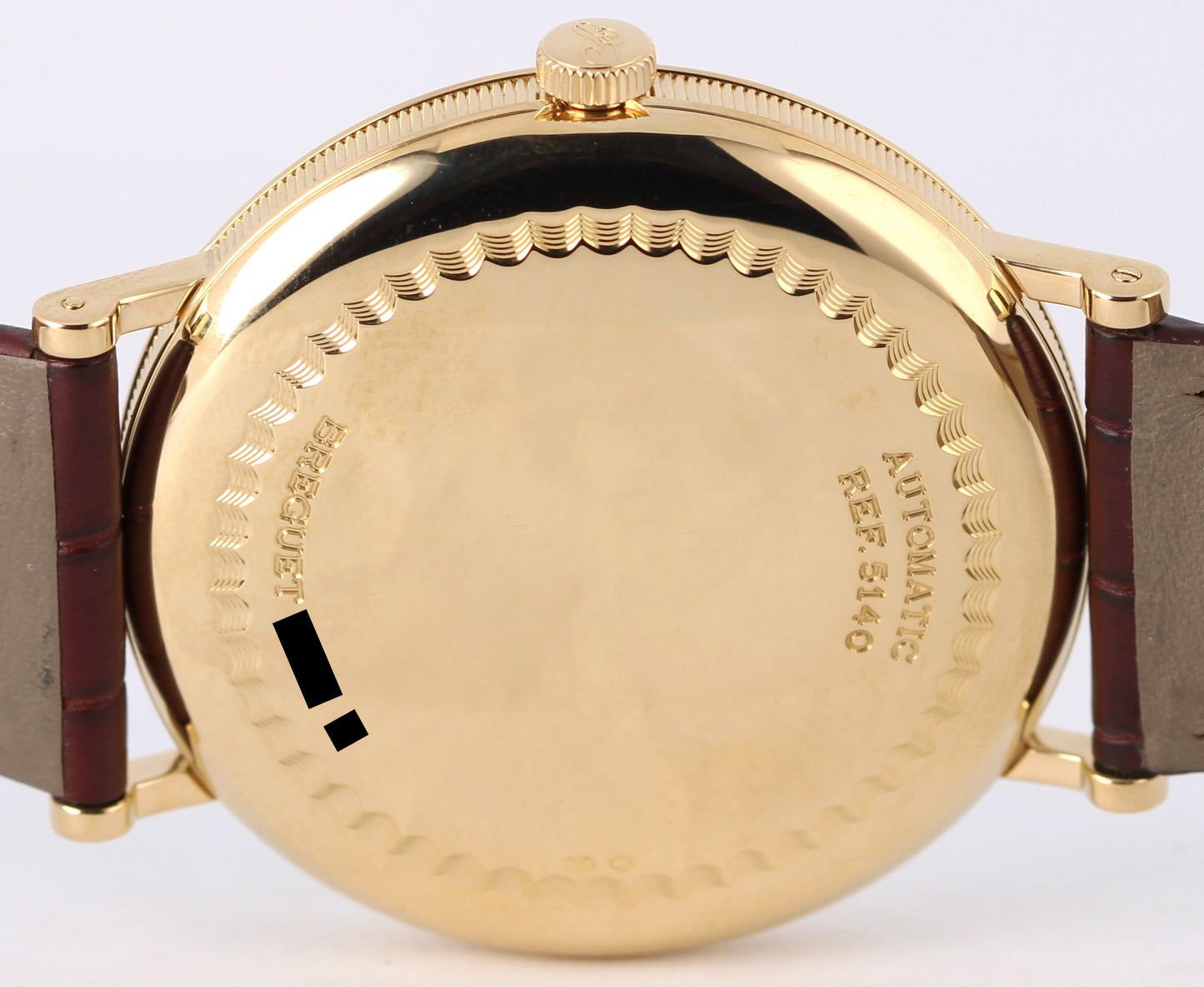 Breguet Classique Automatic 18k Yellow Gold White Arabic 40mm 5140 Leather Watch