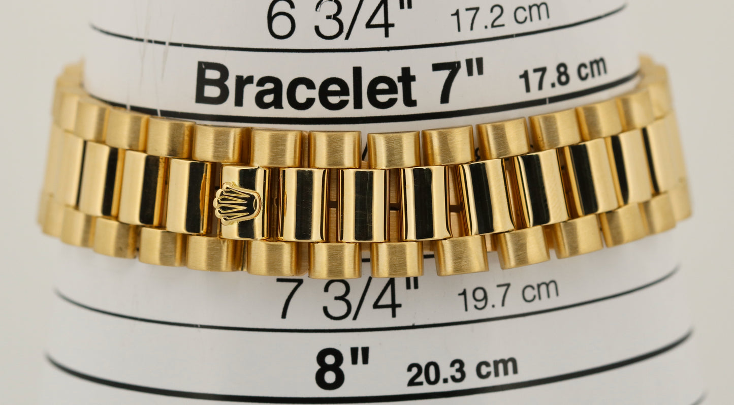 VINTAGE 1978 Rolex Day-Date President CHAMPAGNE TAPESTRY 36mm 18K Gold 18038