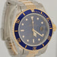 1997 Rolex Submariner Date 40mm BLUE 18K Yellow Gold Stainless Steel 16613 Watch