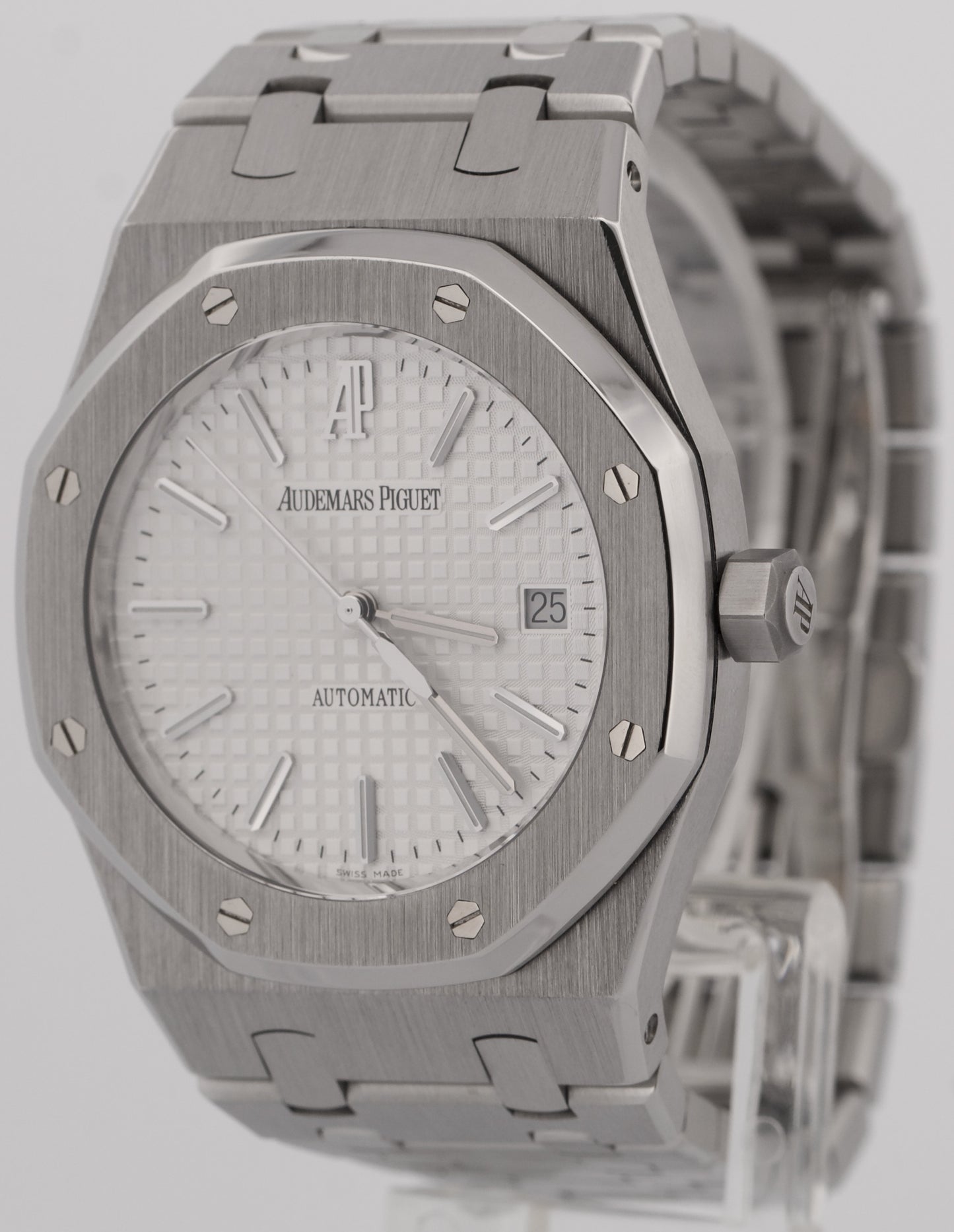Audemars Piguet Royal Oak WHITE 39mm Stainless Steel Date Watch 15300ST