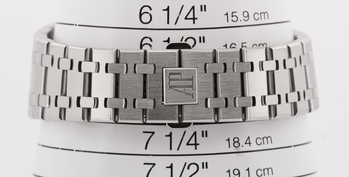 Audemars Piguet Royal Oak WHITE 39mm Stainless Steel Date Watch 15300ST