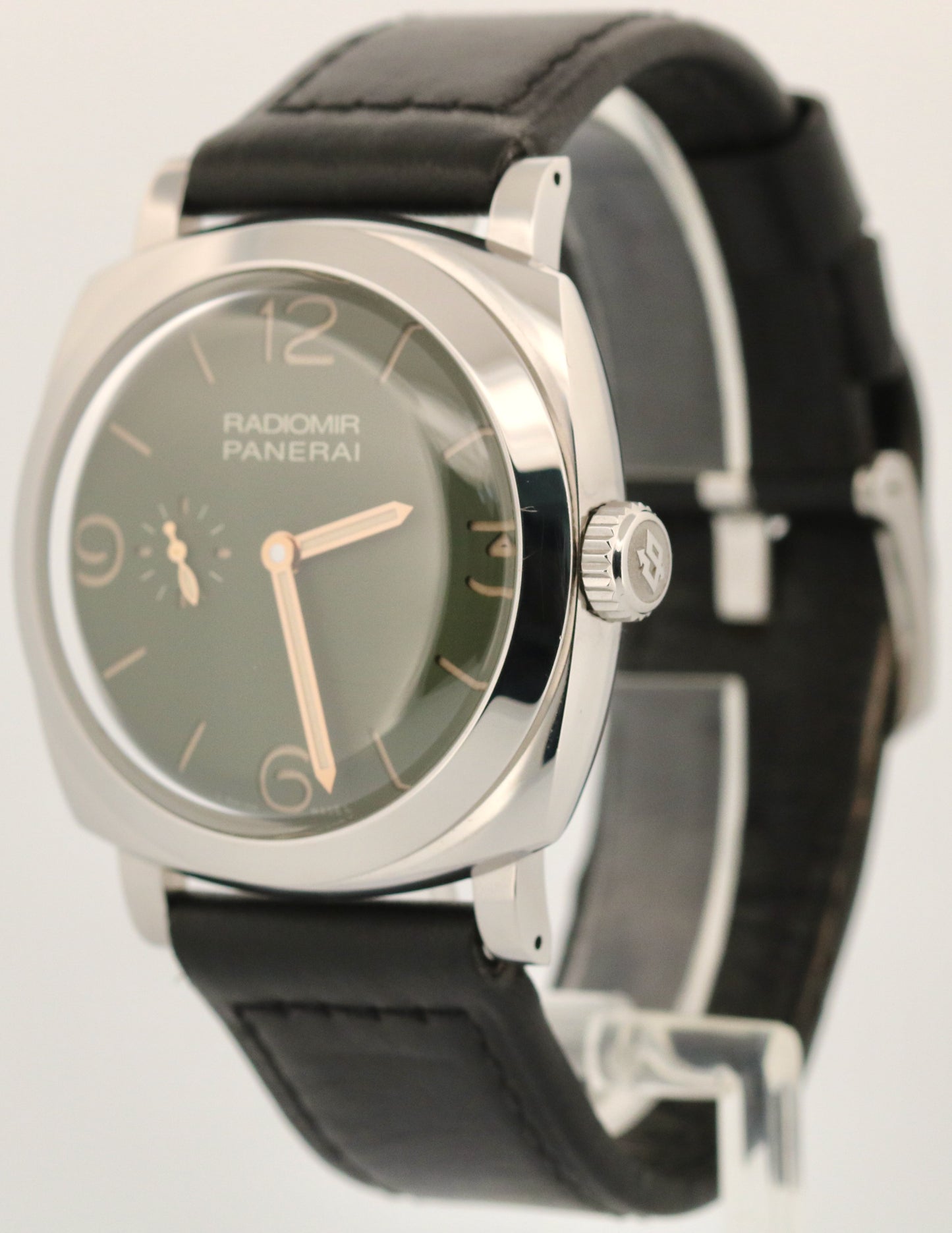 Panerai Radiomir PAM995 GREEN Black Leather 45mm Automatic Watch PAM00995 BOX