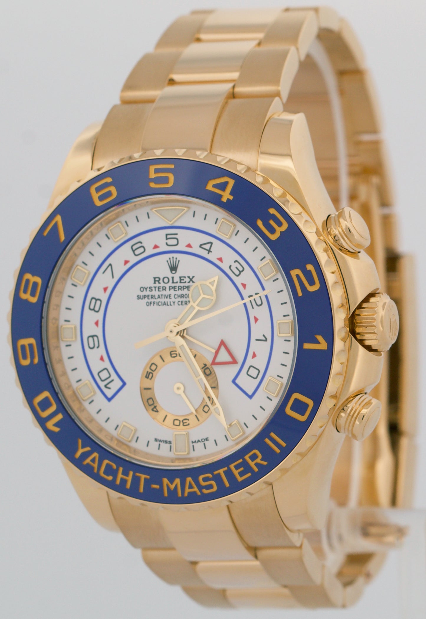 MINT 2021 PAPERS Rolex Yacht-Master II 18K Yellow Gold 44mm 116688 Watch BOX