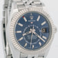 MINT 2023 PAPERS Rolex Sky-Dweller BLUE Steel 18K Gold 42mm JUBILEE 326934 BOX