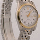 VINTAGE 1960 Tudor Prince Oysterdate WHITE ROMAN 34mm Gold Stainless Steel 74033