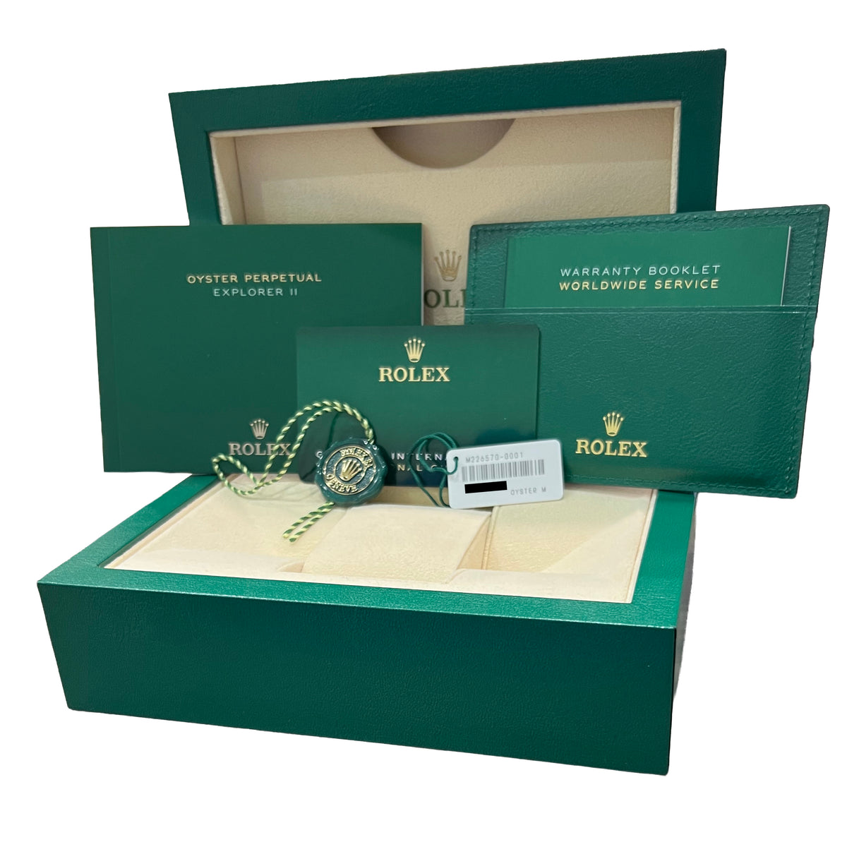 2023 Rolex Explorer II 226570 White Stainless Steel 42mm Watch Box Papers