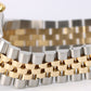 Rolex Date Two-Tone 18k Yellow Gold Steel White Roman 34mm 15223 Jubilee Watch