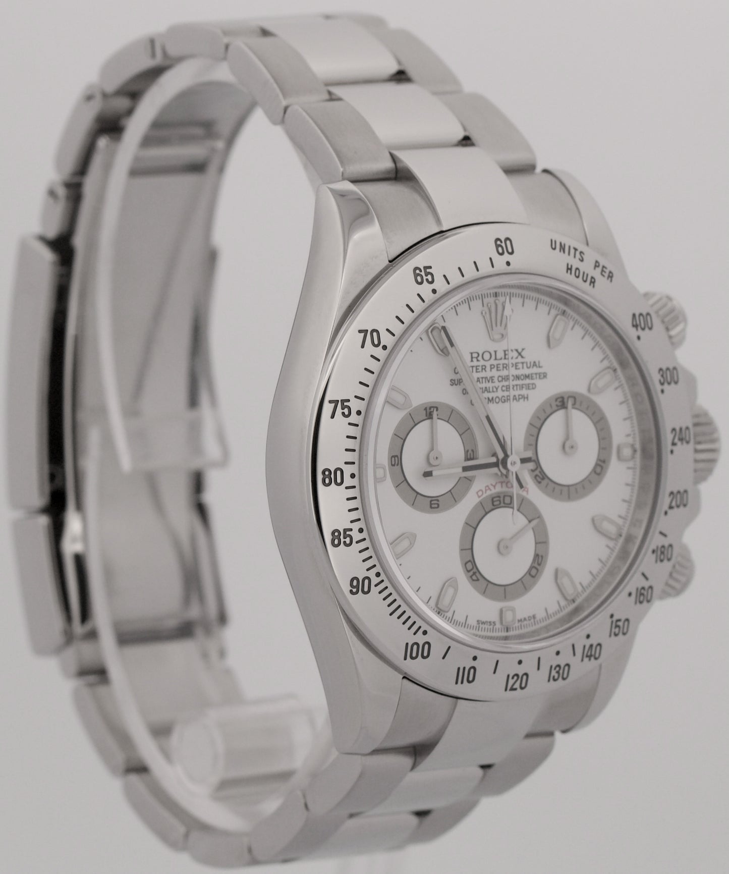 2016 PAPERS Rolex Daytona Cosmograph WHITE Steel RANDOM SERIAL 40mm 116520 BOX