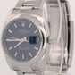 2020 PAPERS Rolex Oyster Perpetual Date Steel BLUE Smooth 34mm 115200 Watch BOX