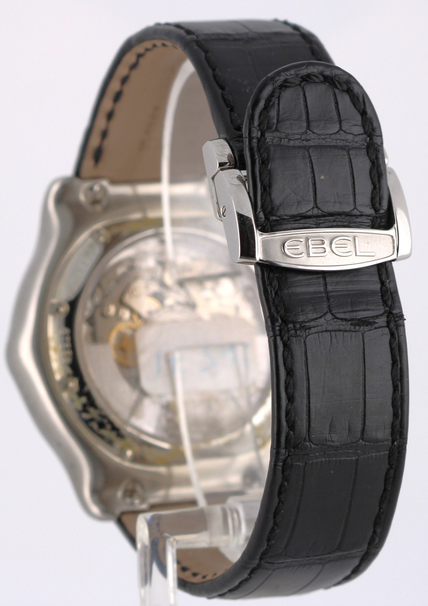 EBEL 1911 BTR Chronograph PAPERS Steel Silver DIAMOND 44mm E9137L7S Watch BOX