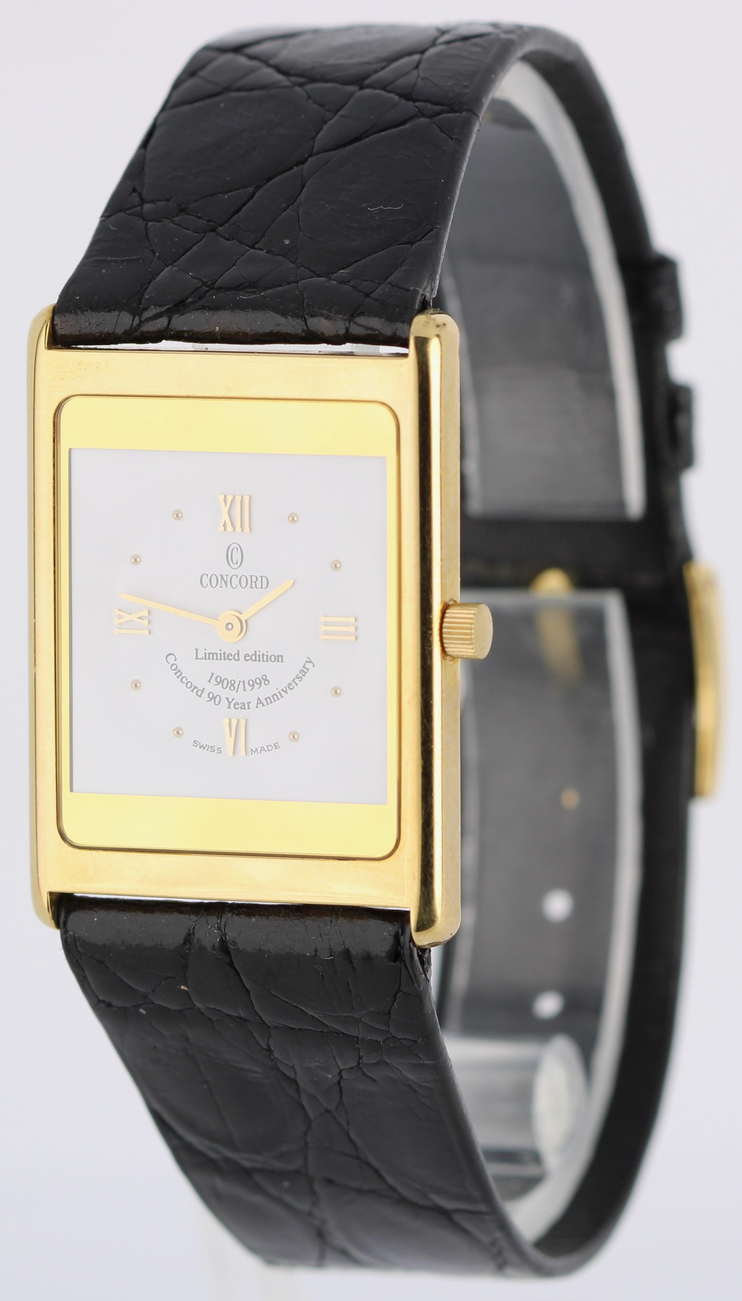 Concord Delirium 90th Anniversary 18k Gold White Roman 24.5mm 50.55.619 Watch