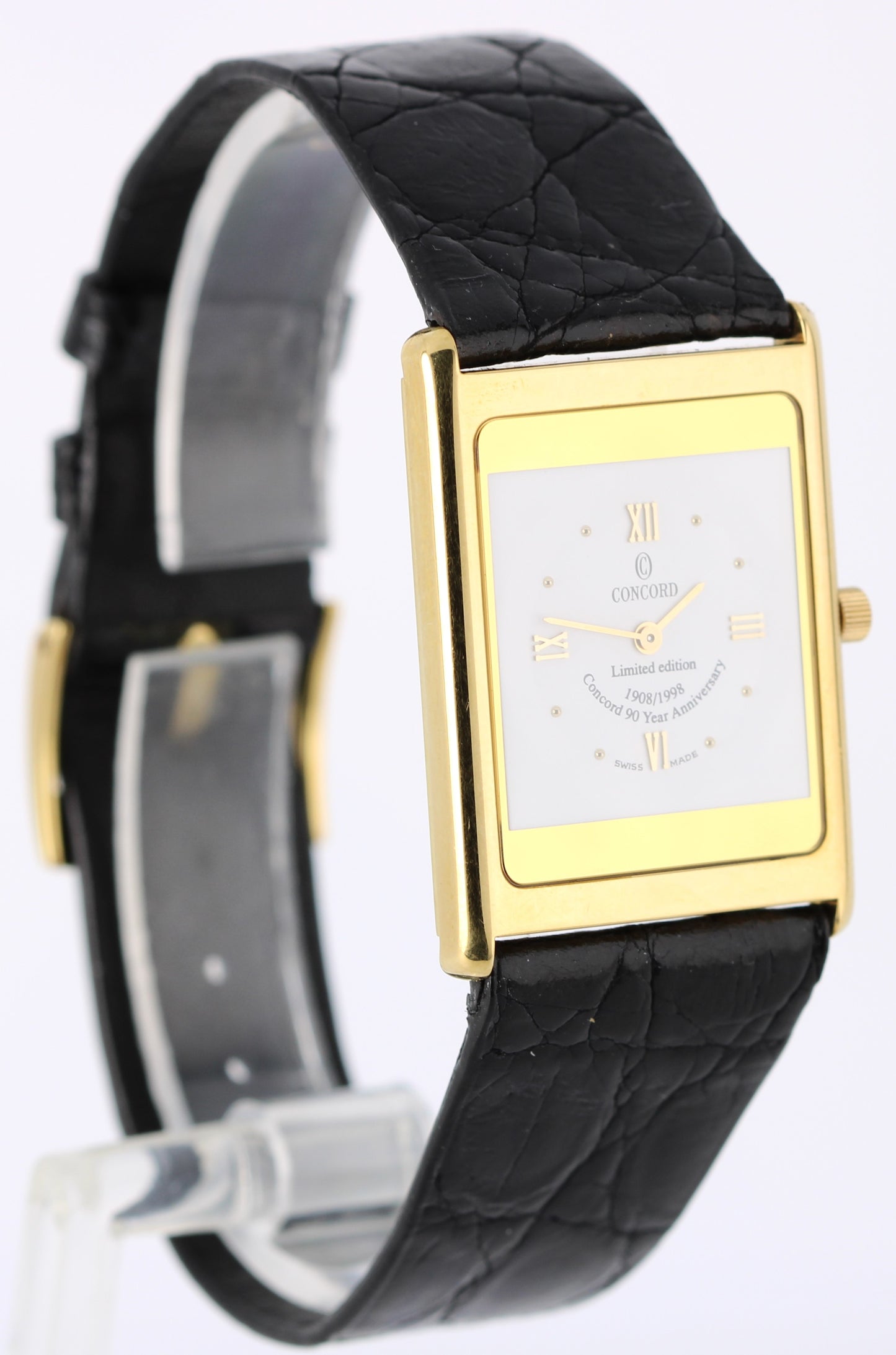 Concord Delirium 90th Anniversary 18k Gold White Roman 24.5mm 50.55.619 Watch