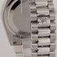 2000 Rolex Day-Date Presidential 36mm SILVER ROMAN 950 Platinum Smooth 118206