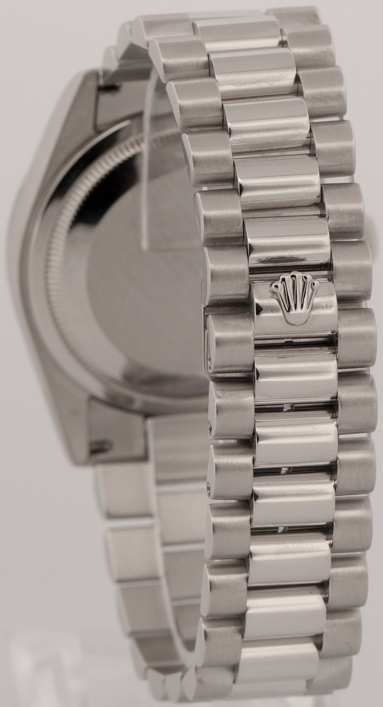 2000 Rolex Day-Date Presidential 36mm SILVER ROMAN 950 Platinum Smooth 118206